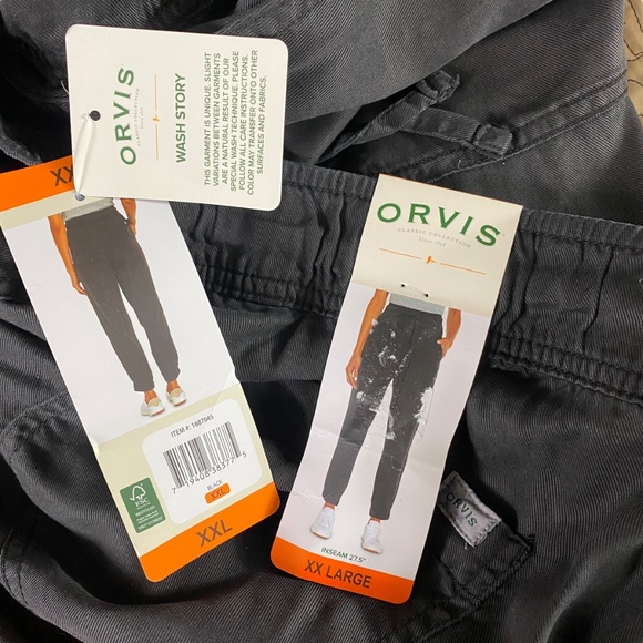 Orvis Womens XXL Pants Joggers Black Pull On Lyocell Lightweight Comfy NEW - Picture 10 of 10